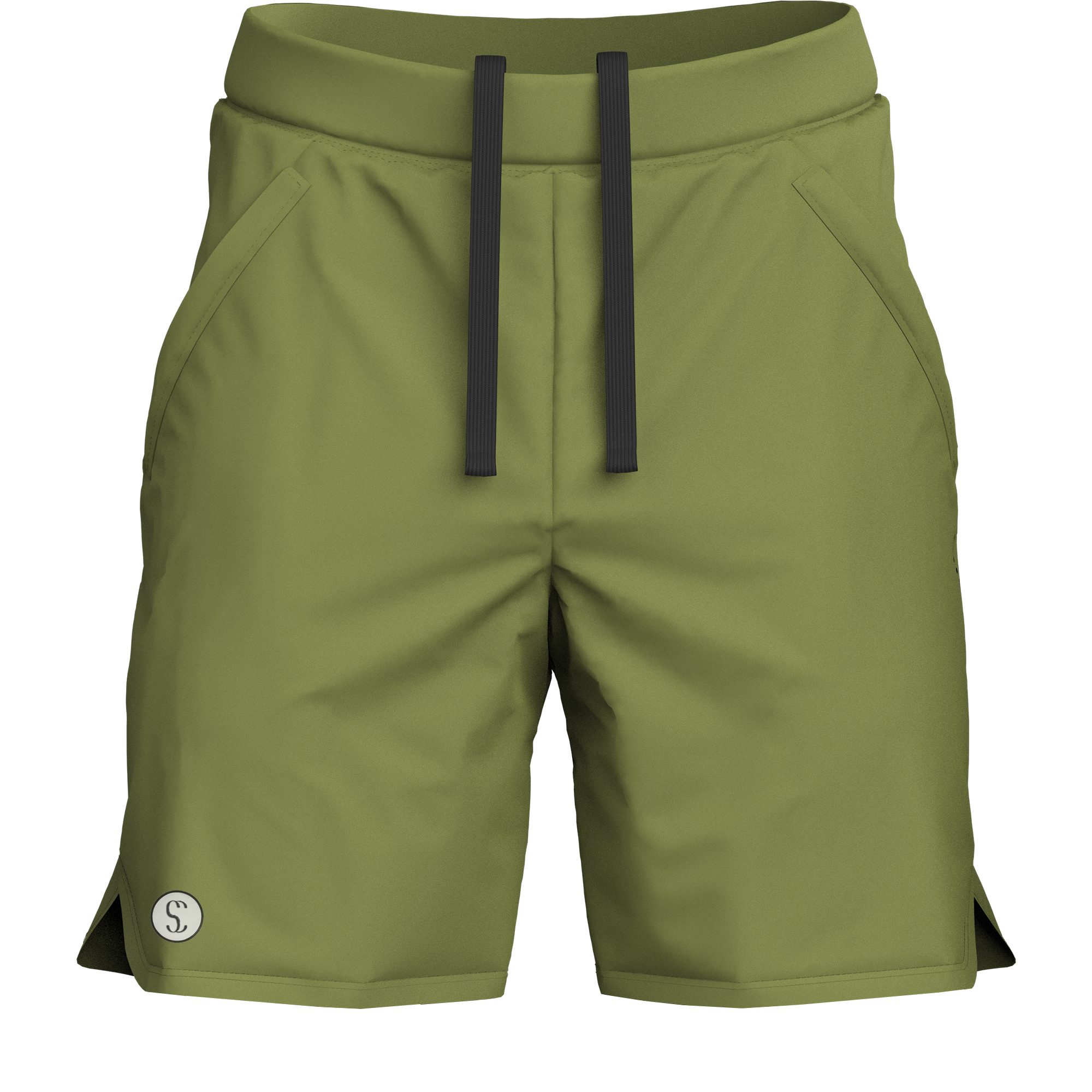 army green athletic shorts