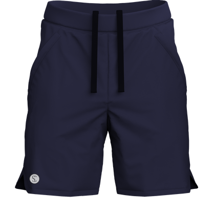 Men's Navy Blue Sports Shorts for Running & Gym