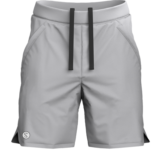 Men's Light Grey Sports Shorts for Running & Gym