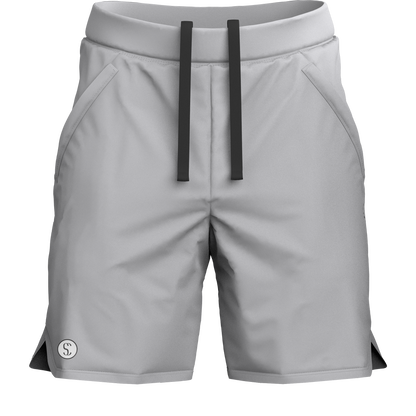 Men's Light Grey Sports Shorts for Running & Gym