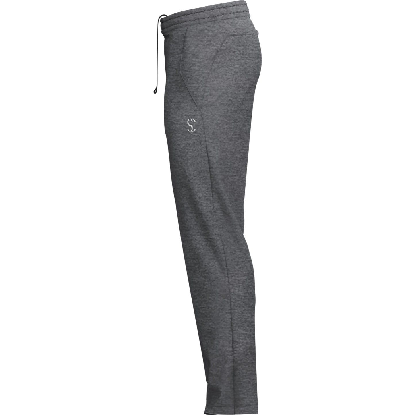 Men's Charcoal Grey Cotton Fleece Thermal Sweatpants