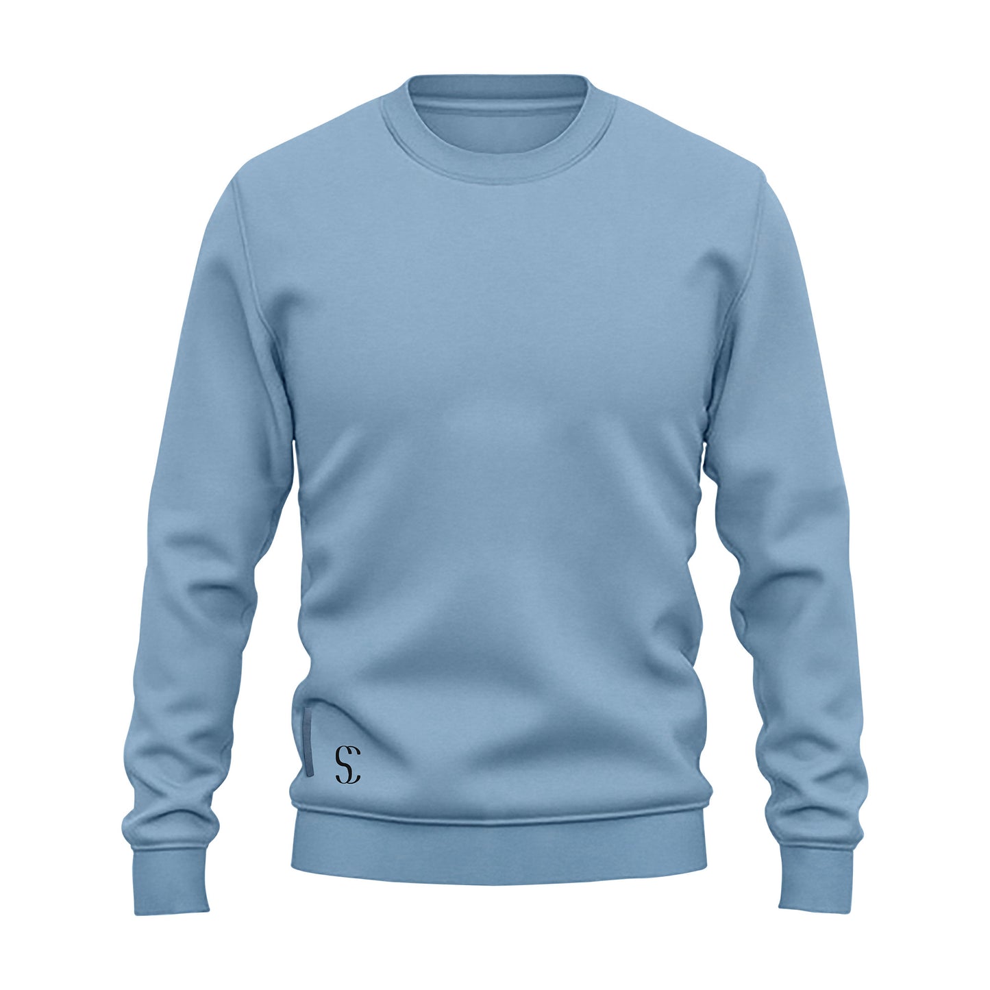 Men's Blue Crewneck Fleece Sweatshirt