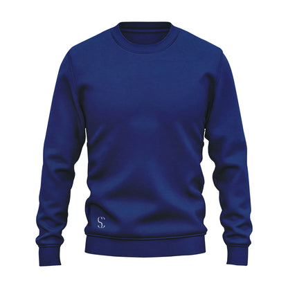 Men's Navy Blue Crewneck Fleece Sweatshirt