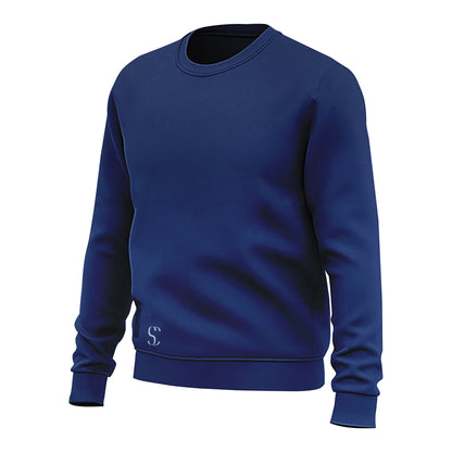 Men's Navy Blue Crewneck Fleece Sweatshirt