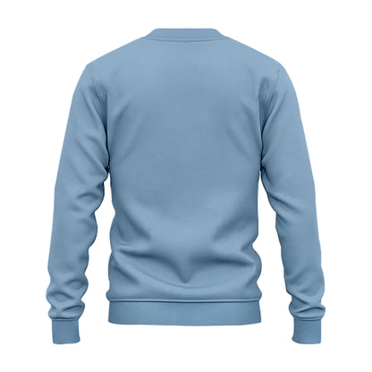 Men's Blue Crewneck Fleece Sweatshirt